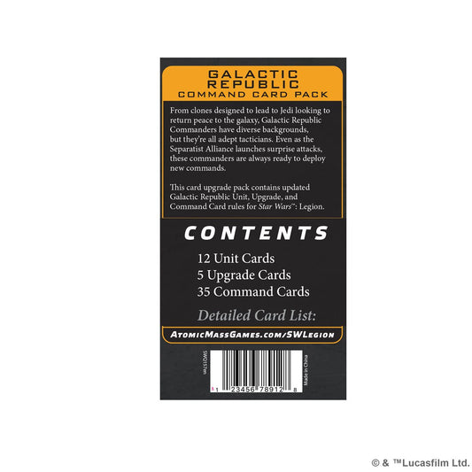 Star Wars: Legion: Galactic Republic Command Card Pack