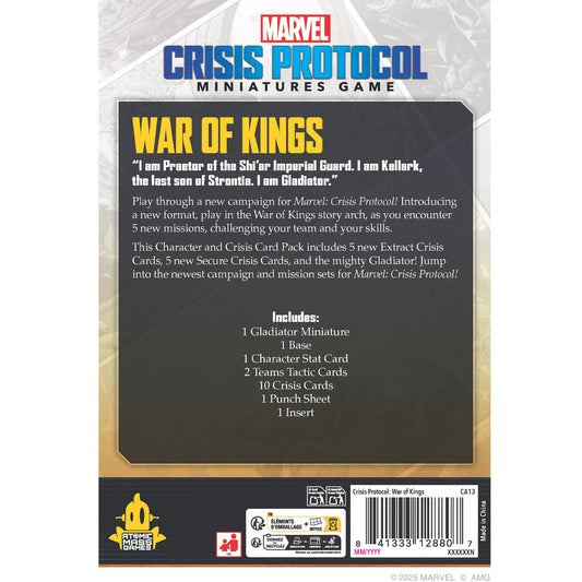 Marvel Crisis Protocl: War of Kings Character and Crisis Card Pack