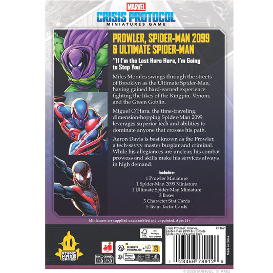 Marvel Crisis Protocol: Prowler, Spider-Man 2099 & Ultimate Spider-Man [Pre-order][ETA Q3 2025]