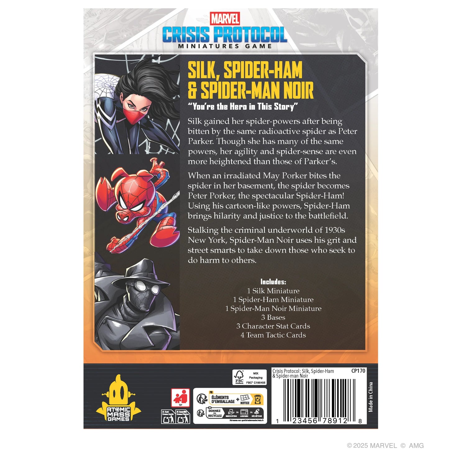 Marvel Crisis Protocol: Silk, Spider-Ham & Spider-Man Noir [Pre-order][ETA Q3 2025]