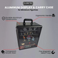 EVORETRO Miniatures Display & Carrying Case with 5 Metal Trays