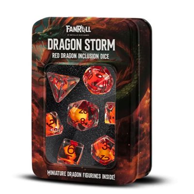 FanRoll: Dragon Storm - Red Dragon 7pc Dice Set