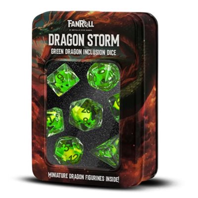 FanRoll: Dragon Storm - Green Dragon 7pc Dice Set