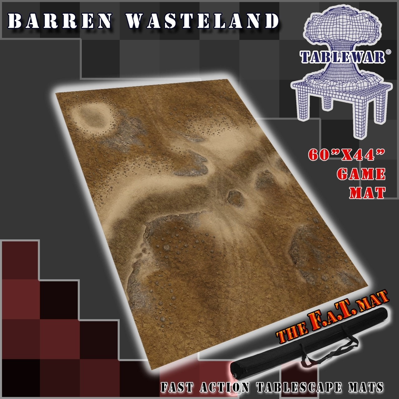 F.A.T. Mat: Barren Wasteland  60" x 44" Game Mat