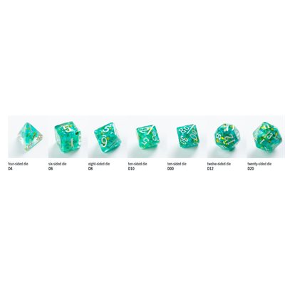 Candy-like Series: Mint RPG Dice Set (7pcs) (Damaged Packaging)