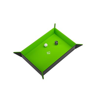 Magnetic Rectangular Dice Tray (Black / Green)