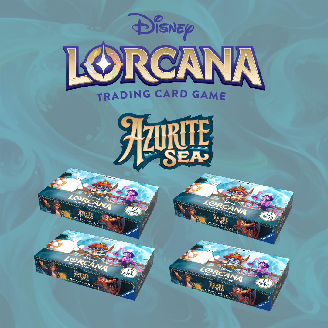 Disney Lorcana: Azurite Sea Booster Case (Sealed Case of 4 Boxes)