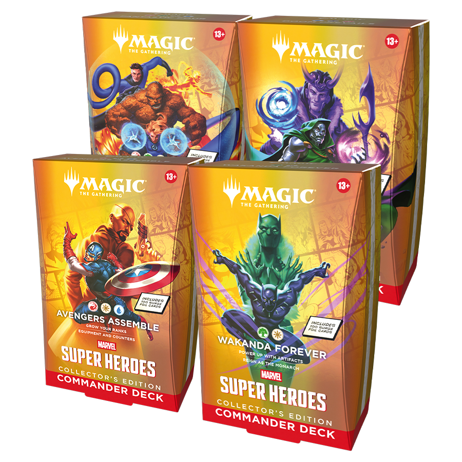 MTG: MAVEL SUPER HEROES - COMMANDER DECKS COLLECTOR'S EDITION, SET OF 4