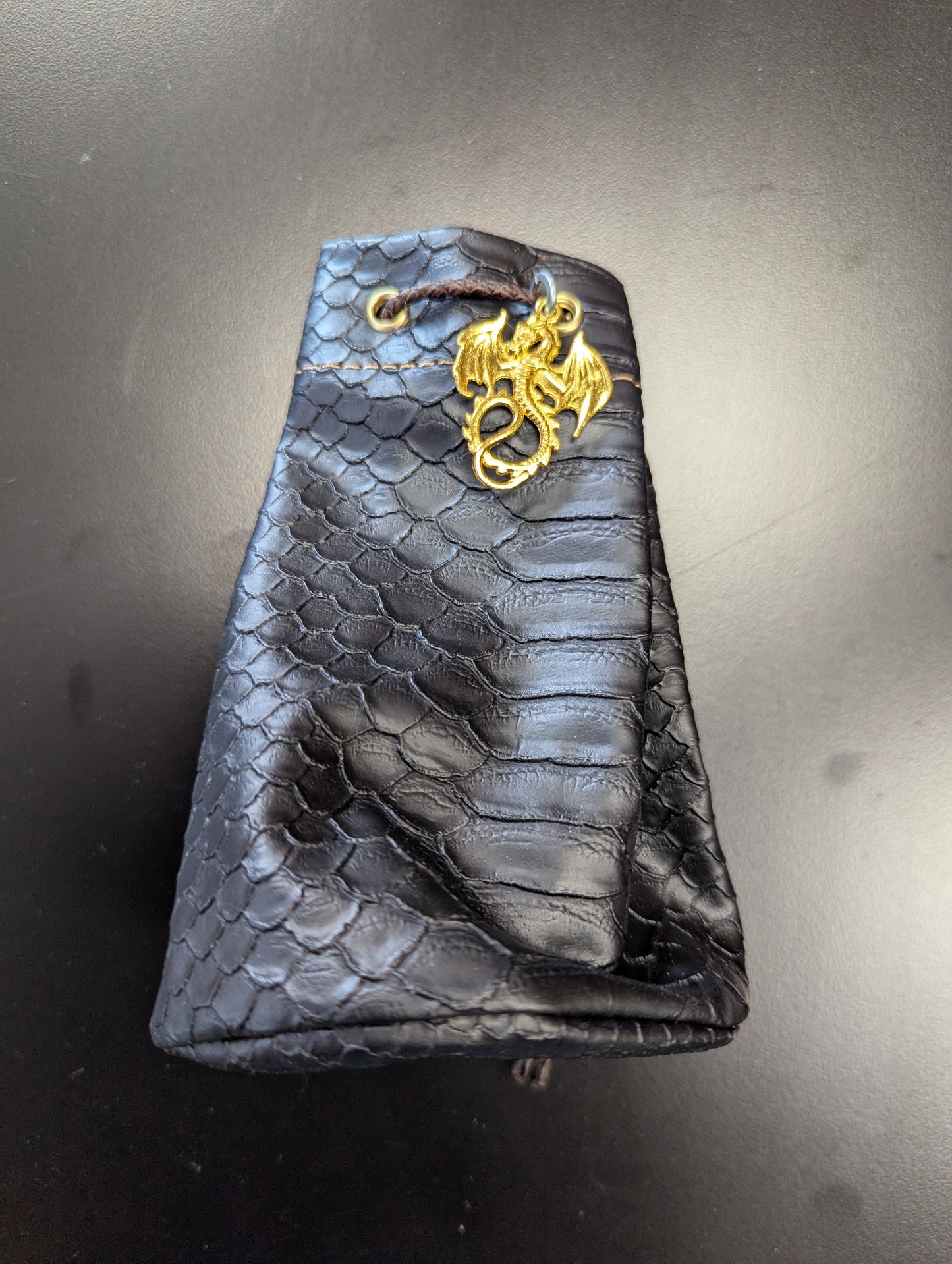 Leather Dragon Dice Bag