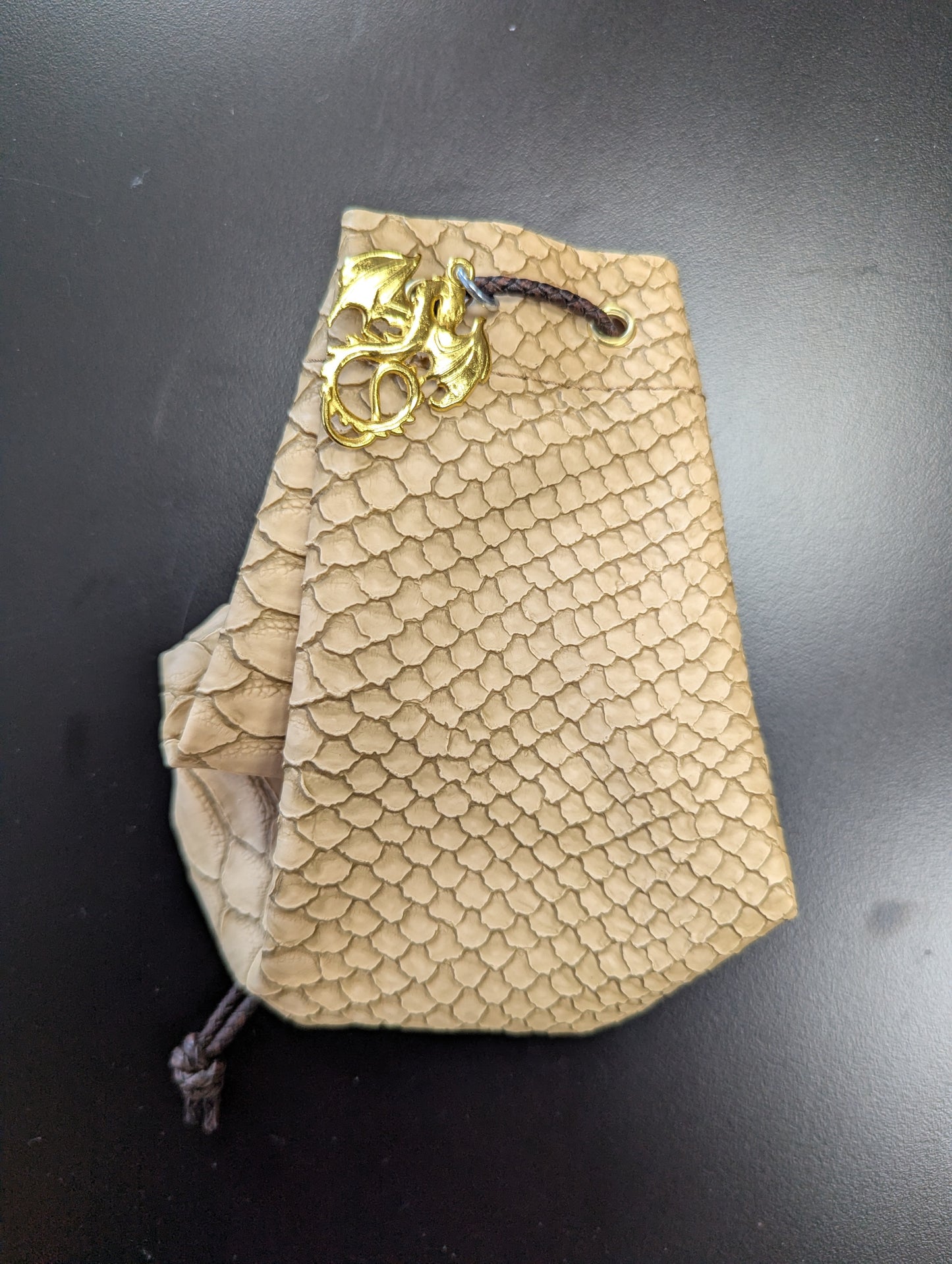 Leather Dragon Dice Bag