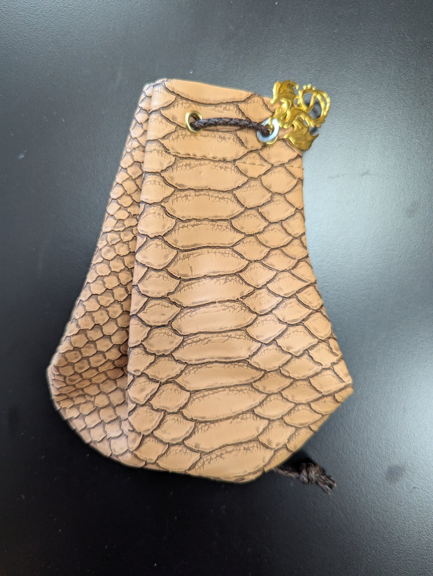 Leather Dragon Dice Bag