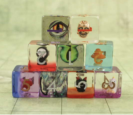 Vortex:12D6 绿色/金色骰子套装