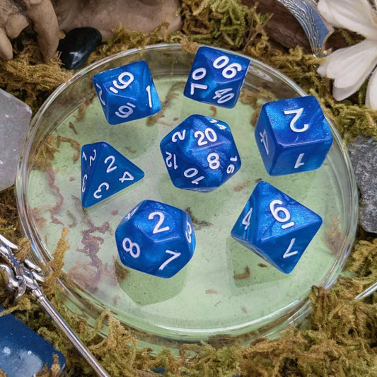 Dice Goblin: Shimmer Blue Dice Set