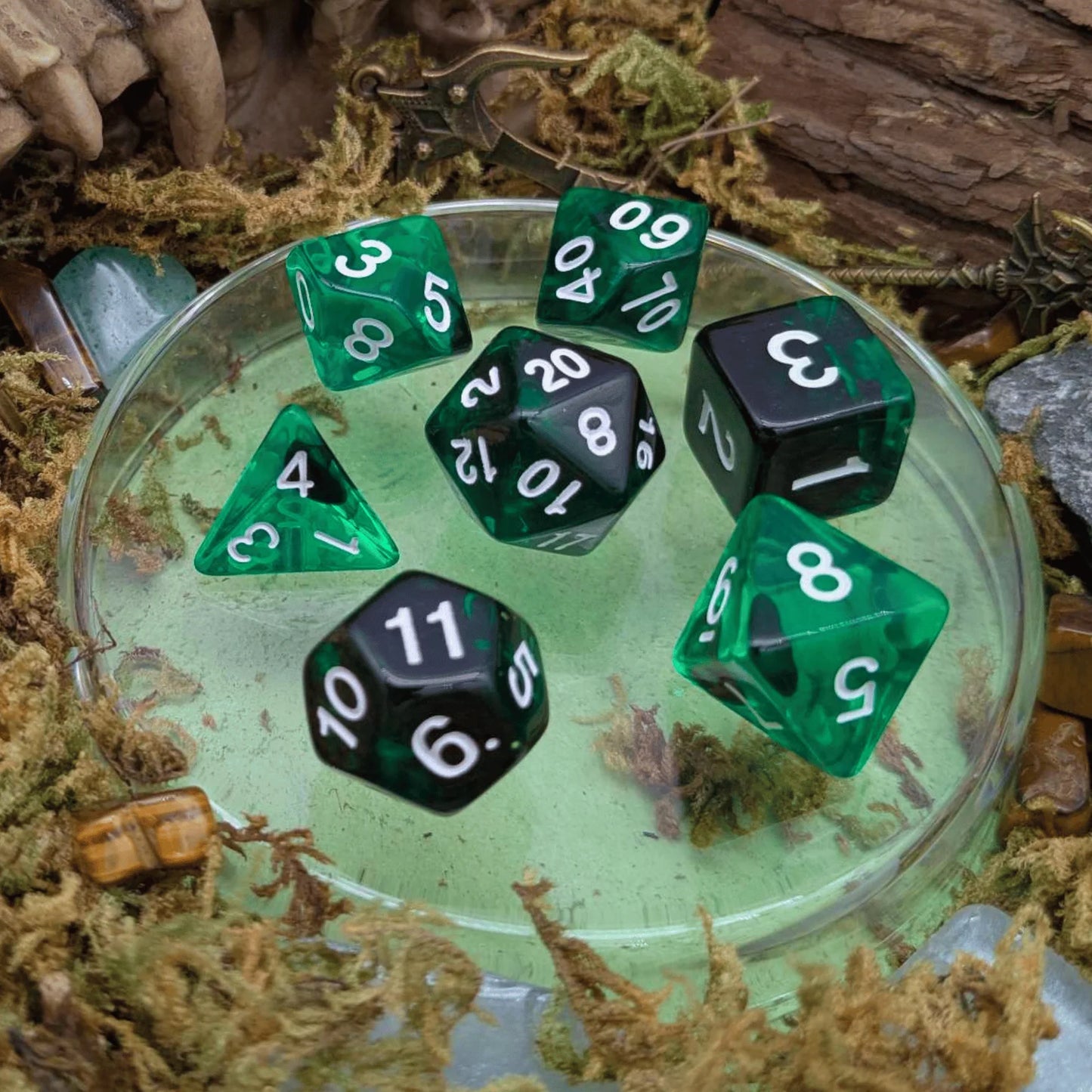 Dice Goblin: Smoke Green Dice Set