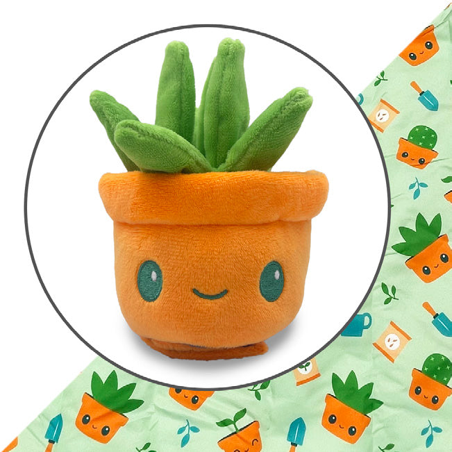 Plushie Tote Bag: Green Gardening + Green Succulent