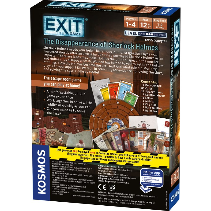 Exit: The Disappearance of Sherlock Holmes (Level 3)