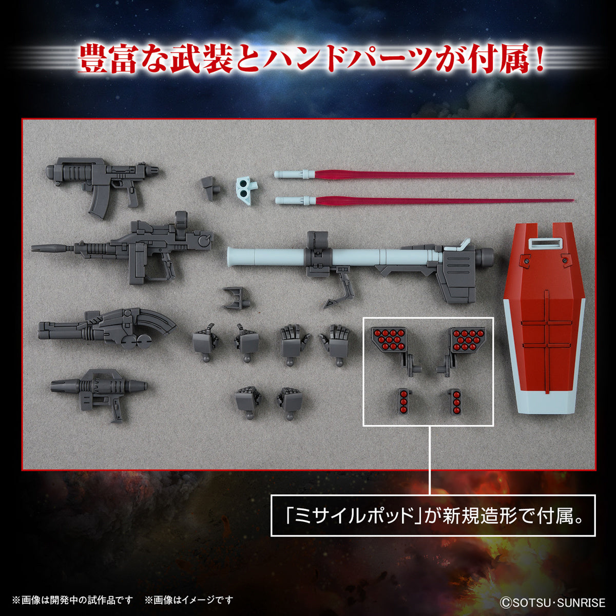 HG 1/144 GM (Shoulder Cannon and Missile Pod) 