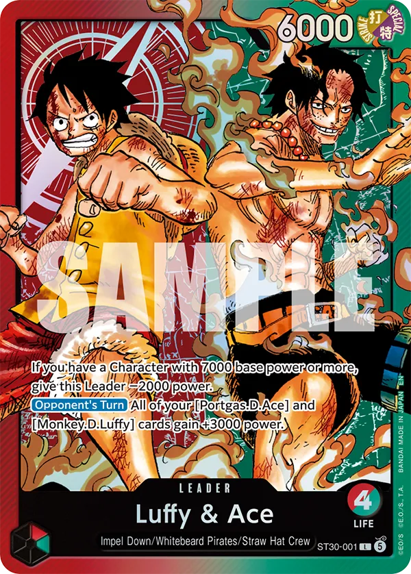 One Piece CG: Starter Deck Ex [ST30] -Luffy & Ace-  [Preorder][Available June 12]