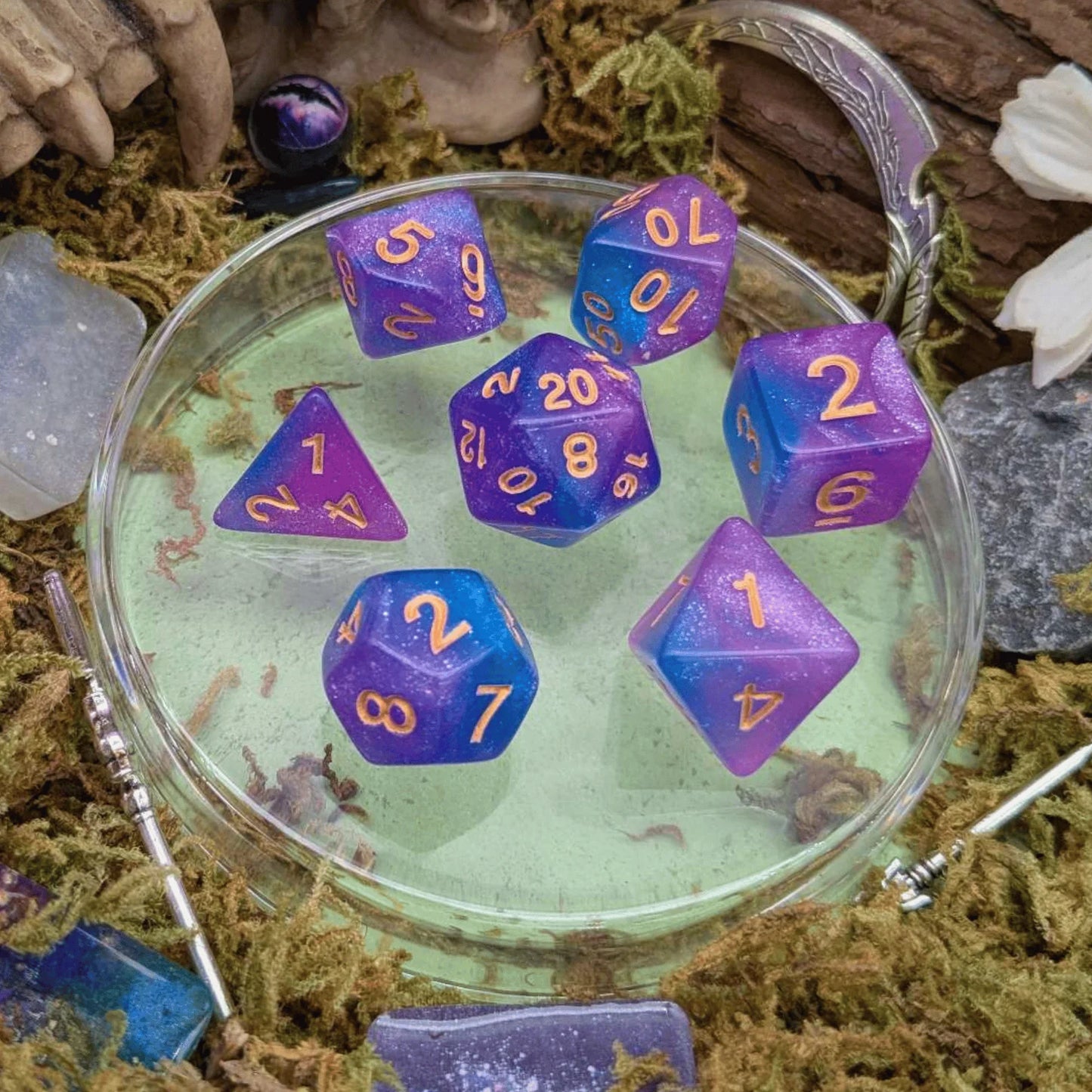 Dice Goblin: Galaxy Pink and Blue Dice Set
