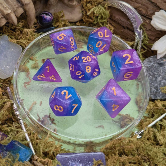 Dice Goblin: Galaxy Pink and Blue Dice Set