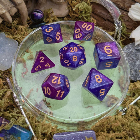 Dice Goblin: Galaxy Pink and Purple Dice Set