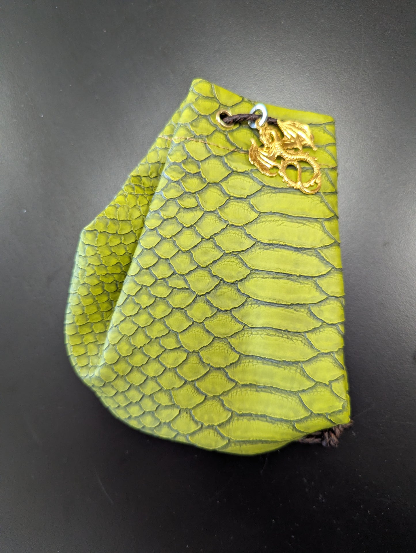 Leather Dragon Dice Bag