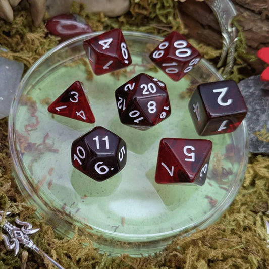 Dice Goblin: Smoke Red Dice Set