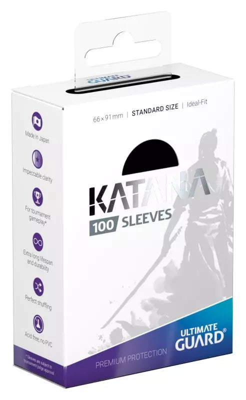 Ultimate Guard: Katana Sleeves - Black (Standard Size, 100ct)