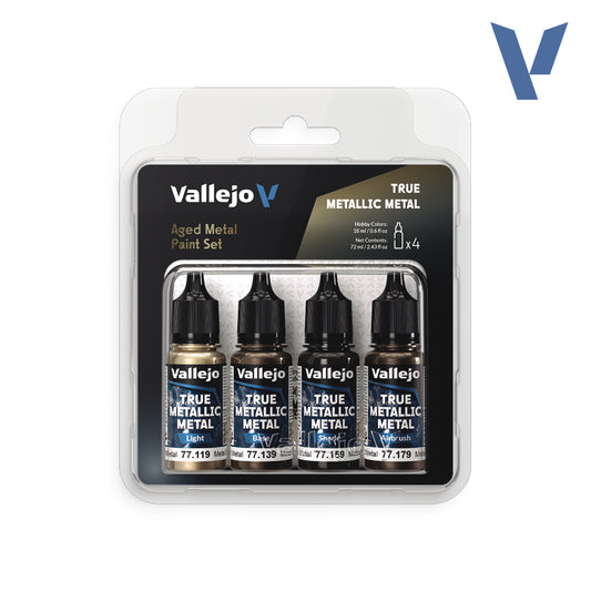 Vallejo: True Metallic Metal - Aged Metal Paint Set