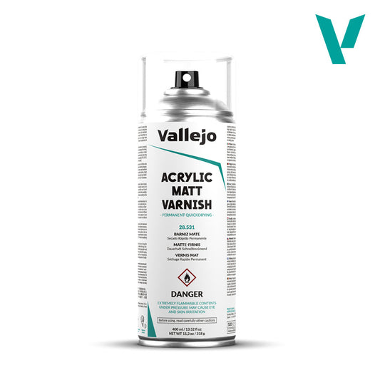 Vallejo Hobby Paint - Aerosol Matt Varnish, 400ml