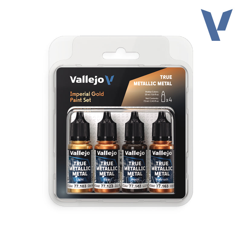 Vallejo: True Metallic Metal - Imperial Gold Paint Set