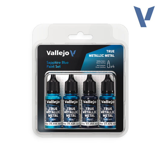 Vallejo: True Metallic Metal - Sapphire Blue Paint Set