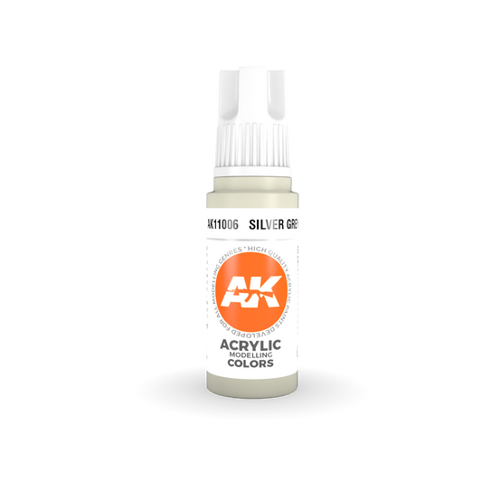 AK Interactive 第三代亚克力银灰色 17ml