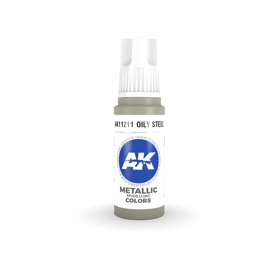 AK Interactive 3rd Gen Acrylic Oily Steel 17ml