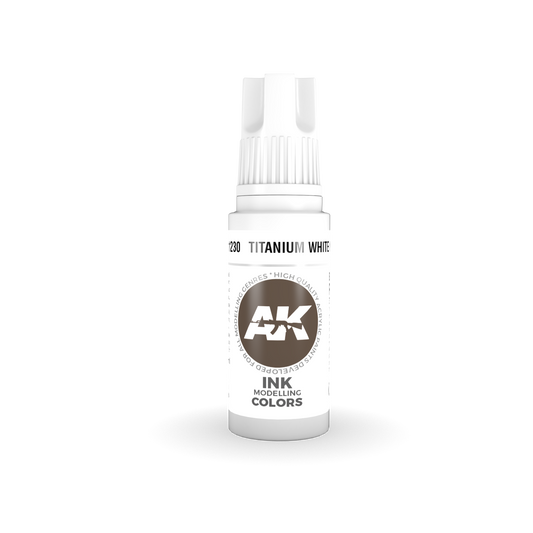 AK Interactive 3rd Gen Acrylic Titanium White INK 17ml