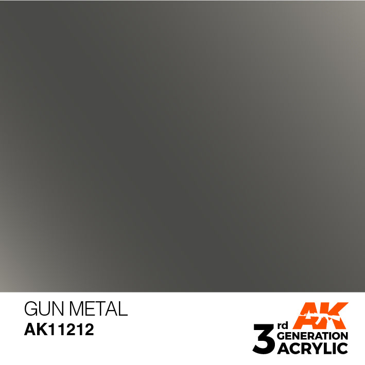 AK Interactive 3rd Gen Acrylic Gun Metal 17ml