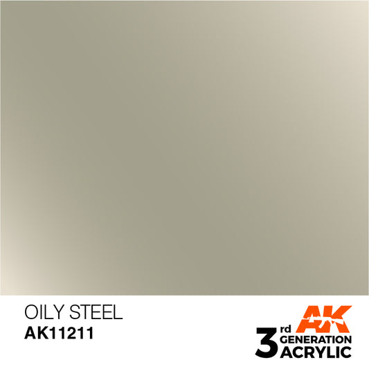 AK Interactive 3rd Gen Acrylic Oily Steel 17ml