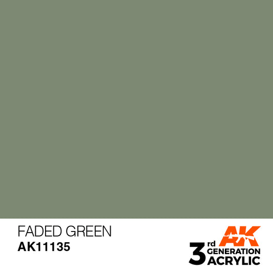 AK Interactive 3rd Gen Acrylic Faded Green 17ml