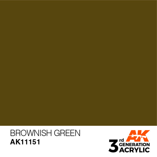 AK Interactive 3rd Gen Acrylic Brownish Green 17ml