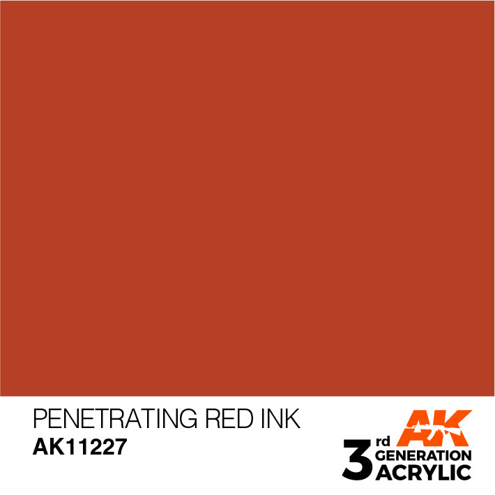 AK Interactive 3rd Gen Acrylic Penetrating Red INK 17ml