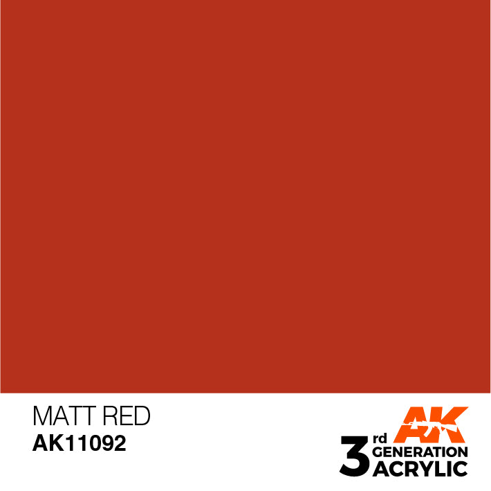 AK Interactive 3rd Gen Acrylic Matt Red 17ml