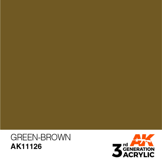 AK Interactive 3rd Gen Acrylic Green-Brown 17ml