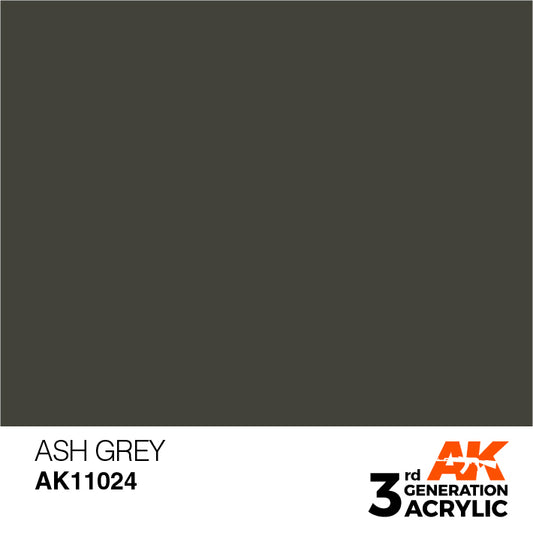 AK Interactive 3rd Gen Acrylic Ash Grey 17ml
