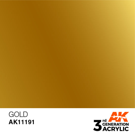 AK Interactive 3rd Gen Acrylic Gold 17ml