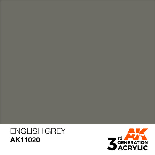 AK Interactive 第三代亚克力英国灰色 17 毫升