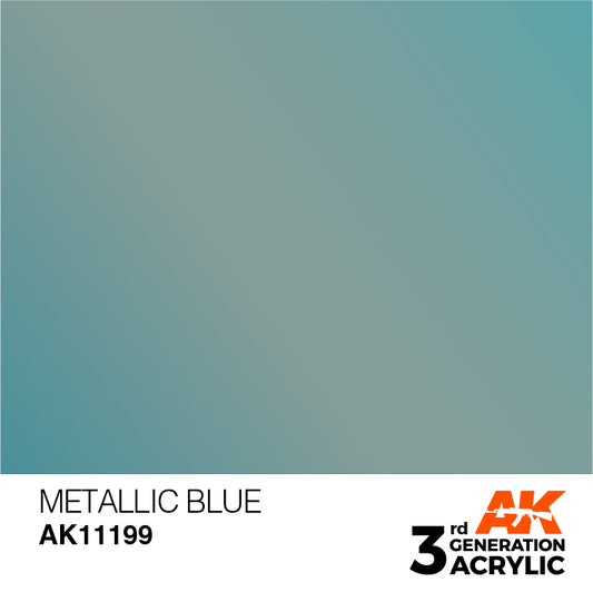 AK Interactive 3rd Gen Acrylic Metallic Blue 17ml