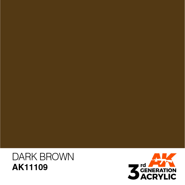 AK Interactive 3rd Gen Acrylic Dark Brown 17ml