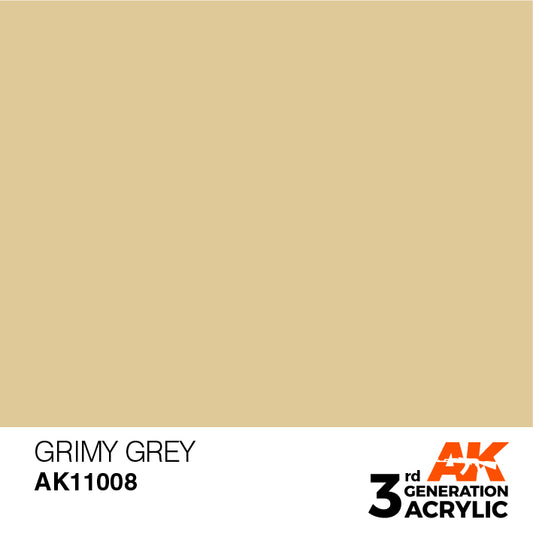 AK Interactive 3rd Gen Acrylic Grimy Grey 17ml