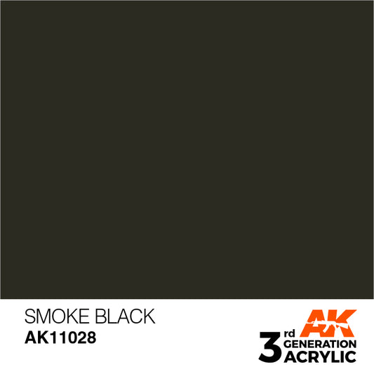 AK Interactive 3rd Gen Acrylic Smoke Black 17ml