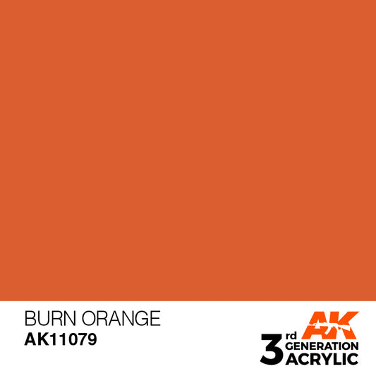 AK Interactive 3rd Gen Acrylic Burn Orange 17ml